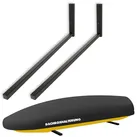 Stillerbursch Dachbox-Halterung Dachbox Ski SUP Halterung, (bis 7,87 Zoll, inkl. Befestigungsmaterial, 2-tlg., 2-tlg., universell, pulverbeschichtet, Traglast 60kg, Stahlprofil) schwarz