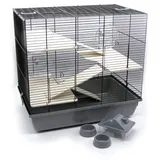 Nagerkäfig ZooPaul Kleintiere REX III inkl. Zubehör grau 60x36x54 cm Maus Käfig Hamster Nagetier Spielplatz