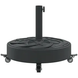 vidaXL Schirmständer Beton 27 kg Rund Schwarz