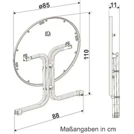 Sieger Klapptisch Ø 86 x 72 cm Grau