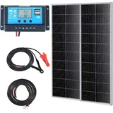 VEVOR 200W Solarpanel 2er-Set 12V Monokristallines Solarmodul 16,66A Solaranlage