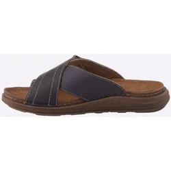 Pantolette FISCHER, Herren, Gr. 45, blau (jeansblau), Textil, Textil, Basic, Schuhe