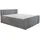 A&J MöbelLand Boxspringbett ALF 160 x 200 mit 2 Bettkästen, Bonell-Matratze und Topper. Farbe: Grau - Grau