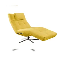 KAWOLA Relaxliege LETICIA Polyester 70 x 100 x 200 cm Gelb mit Nackenkissen