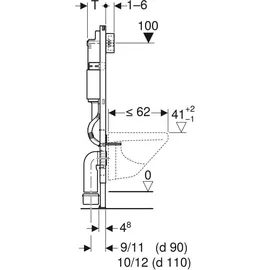Geberit Duofix Basic für Wand-WC, mit Delta UP-Spülkasten
