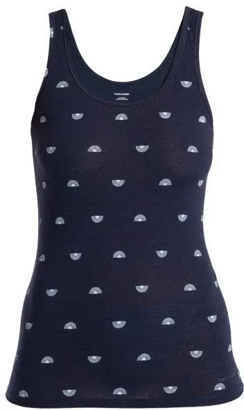 Icebreaker Merino Siren Tank Shine Damen Merinounterwäsche Wolle atmungsaktiv temperaturregulierend stretchy XS blau