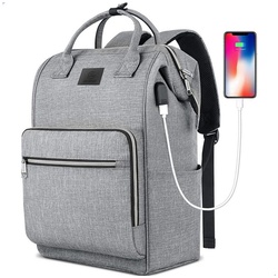 AG Notebook-Rucksack AG10 Rucksack & Laptoptasche 15,6 17,2 Zoll Laptop mit USB-Ladestation grau