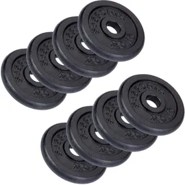 ScSPORTS Hantelscheiben-Set Gusseisen Hantelscheibe schwarz 20 kg