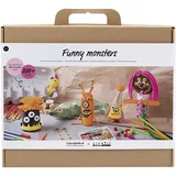 Monster Bastelset f3r Kinder bunt Holz Moosgummi Acrylfarben - Creativ Company Kreativset Maxi Sfcdfes Monster - 3-8 Jahre, umfangreiches Materialset