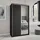 masseno Schwebetürenschrank TAVI 120 x 205 x 60 cm Schwarz
