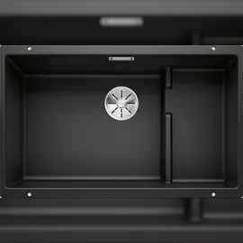 Blanco Subline 700-U rechts Unterbau schwarz Handbetätigung 730 x 460 mm