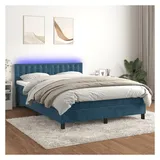 vidaXL Boxspringbett 140 x 200 cm H2 Dunkelblau