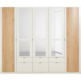 Priess Kleiderschrank 230 x 193 x 54 cm Holzwerkstoff weiß