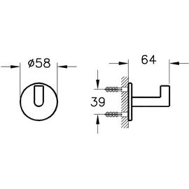 Vitra Origin Handtuchhaken Chrom A44884