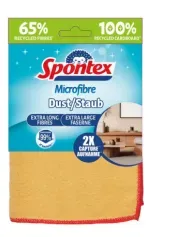 Spontex Microfibre Staub, Microfasertuch, aus Recyclingfasern 19700318 , 1 Tuch