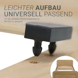 Homestyle4u Lattenrost mit Kopfteil verstellbar 90 x 200 cm