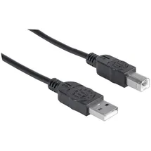 Manhattan USB-Kabel USB 2.0 USB-A Stecker, USB-B Stecker 5.00m Schwarz 337779