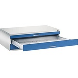 Californian Products CP 7200 Planschrank lichtgrau, enzianblau 3 Schubladen 135,0 x 96,0 x 42,0 cm