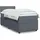 vidaXL Boxspringbett mit Matratze Dunkelgrau 140x200 cm Samt