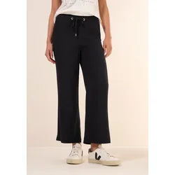 Stoffhose CECIL, Damen, Gr. L, Länge 26, schwarz, Stoff, 100% Viskose, unifarben, casual, loose fit knöchelfrei, Hosen, im Loose Fit