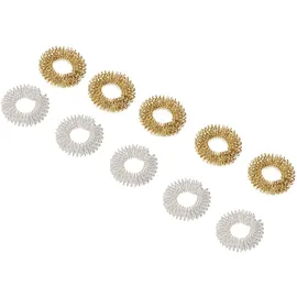 casativo Akupressurringe 10er Set Gold/Silber