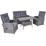 dasmöbelwerk Denver Loungeset 4-tlg. grau