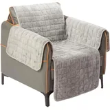 Youyijia Sofaelement Generisch Armstuhlschoner für Relaxsessel, Sesselauflage grau