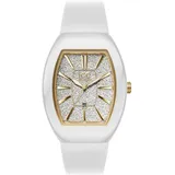 ICE-Watch - Ice boliday Dome White Glitter Gold - Weiße Damenuhr mit Silikonarmband - 024033 (Small)