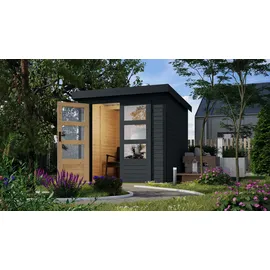 Karibu Gartenhaus Jupiter C anthrazit/anthrazit