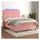 vidaXL Boxspringbett mit Matratze & LED Rosa 140x200 cm Samt
