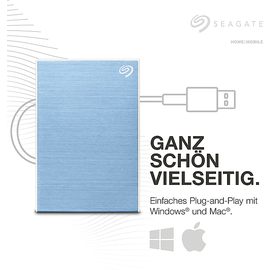 Seagate One Touch mit Passwort Festplatte 2 TB Blau
