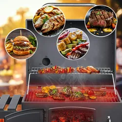 TAINO HERO XL Smoker BBQ GRILLWAGEN Holzkohle Grill Standgrill Räucherofen Kohle