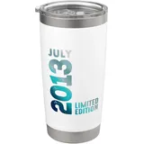 Juli 2013 Jahr 2013 Vintage 2013 Retro 2013 Limited Edition Doppelwandiger Edelstahl-Thermobecher