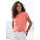 vivance by lascana Kurzarmshirt VIVANCE BY LASCANA "aus bügelfreiem Waffelstrick", Damen, Gr. 40/42, rot (apricot), Strick, Obermaterial: 64% Polyester, 34% Viskose, 2% Elasthan, leicht transparent, unifarben, bequem, Rundhals, Shirts, luftiges Waffelstrickshirt