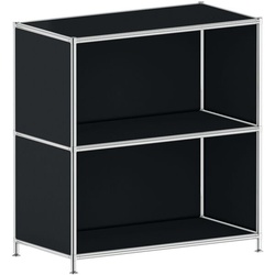 viasit Aktenregal »System 4« breit 2 OH schwarz, 77.9x80.6x40.4 cm