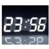 Digitale Led-wanduhr Mit Nachtlichtmodus, Verstellbare Elektronische Tischuhr, Wohnzimmerdekoration, Weiße Led-uhr