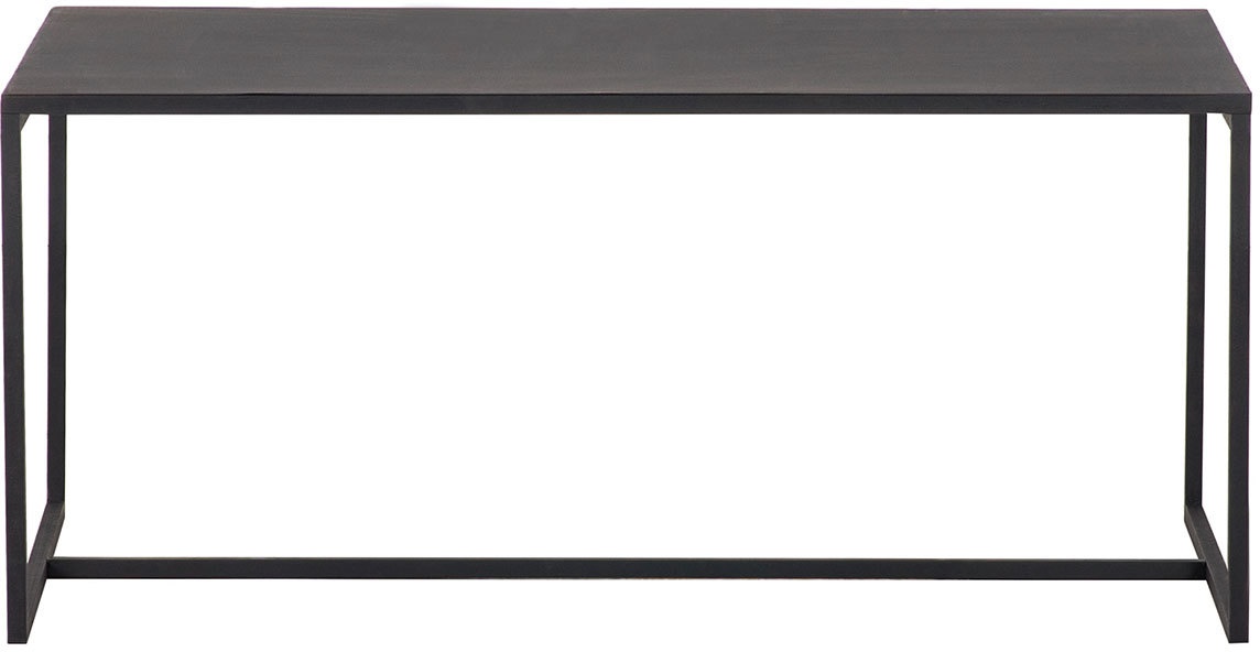 Table basse rectangulaire design métal noir L100 cm KARL