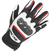 BÜSE Safe Ride Handschuhe - Schwarz/Weiß/Rot - 12