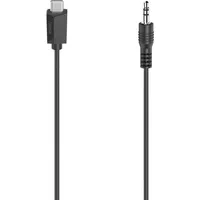 Hama Audio-Kabel, USB-C-Stecker - 3,5-mm-Klinken-Stecker, Stereo, 0,75 m 3.5mm USB), Typ-C Schwarz