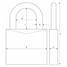 ABUS 45/40 Twins B/SB Schlosskörper-B.39mm MS gl.ABUS