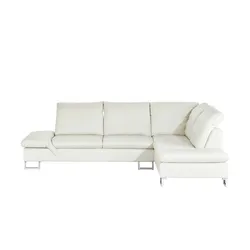 W.SCHILLIG Ledersofa ¦ creme ¦ Maße (cm): B: 314 H: 86 T: 198