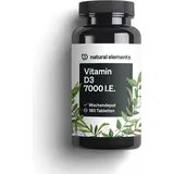 Natural Elements Vitamin D3 7000 I.E. Tabletten das Sonnenvitamin als Wochendepot 22 g