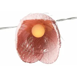 MARELIDA LED Lichterkette Blumen 1,4 m Weiß/Rosa