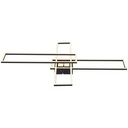 LED-Deckenleuchte Film Opal/Schwarz max. 55 Watt Deckenlampe