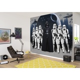 KOMAR Vlies Fototapete - Star Wars The Dark Side - Größe 368 x 248 cm, 4 Teile inklusive Kleister - Tapete, Wohnzimmer, Schlafzimmer, Schwarz, Weiß
