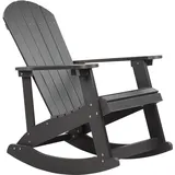 Beliani Muskoka Garten-Schaukelstuhl 1 Stück  dunkelgrau