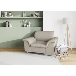 Sessel DOMO COLLECTION "Franzi", braun (schlamm), B:120cm H:81cm T:97cm, 100% Polyester, Sessel, Polstersessel