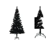 vidaXL Künstlicher Weihnachtsbaum mit Ständer Schwarz 150 cm PVC