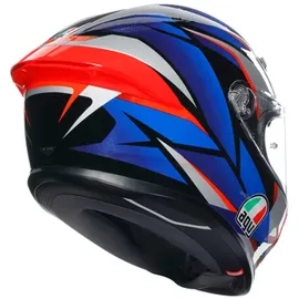 AGV K6 S Slashcut Integralhelm - Schwarz/Silber/Blau/Rot / S