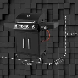Steinborg Gasgrill SB-8180 schwarz